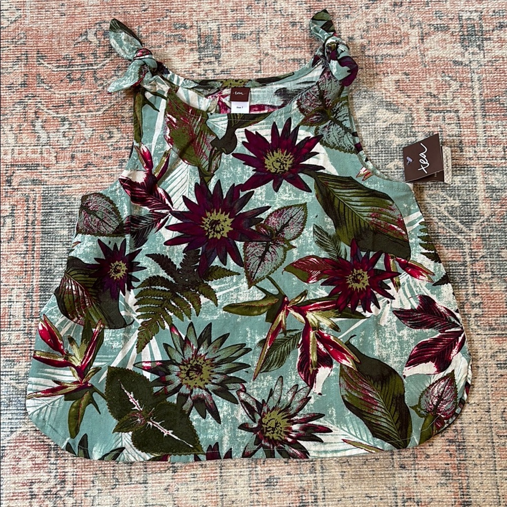 Tea Collection Floral Sleeveless Top Size 7